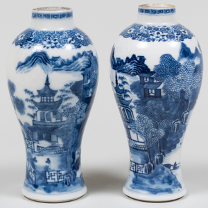 Group of Chinese Export Blue and White Porcelain Wares