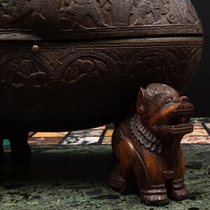 Ceylon or West Coast Indian Carved Coco de Mer Vessel