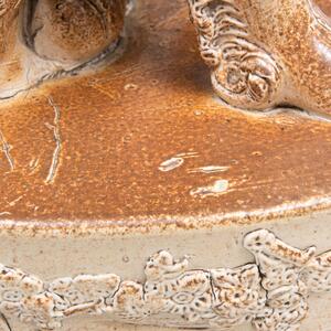 Pair of Salt-Glazed Stoneware Models of Spaniels, Probably Derbyshire